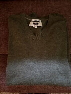 Joseph Abboud Men's V-Neck Sweater - Olive